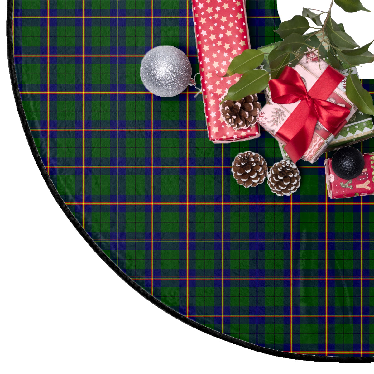 Carmichael Modern Tartan Plaid Christmas Tree Skirt