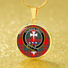 Cheyne Tartan Crest Circle Necklace