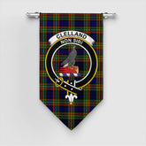 Clelland Modern Tartan Crest Gonfalon