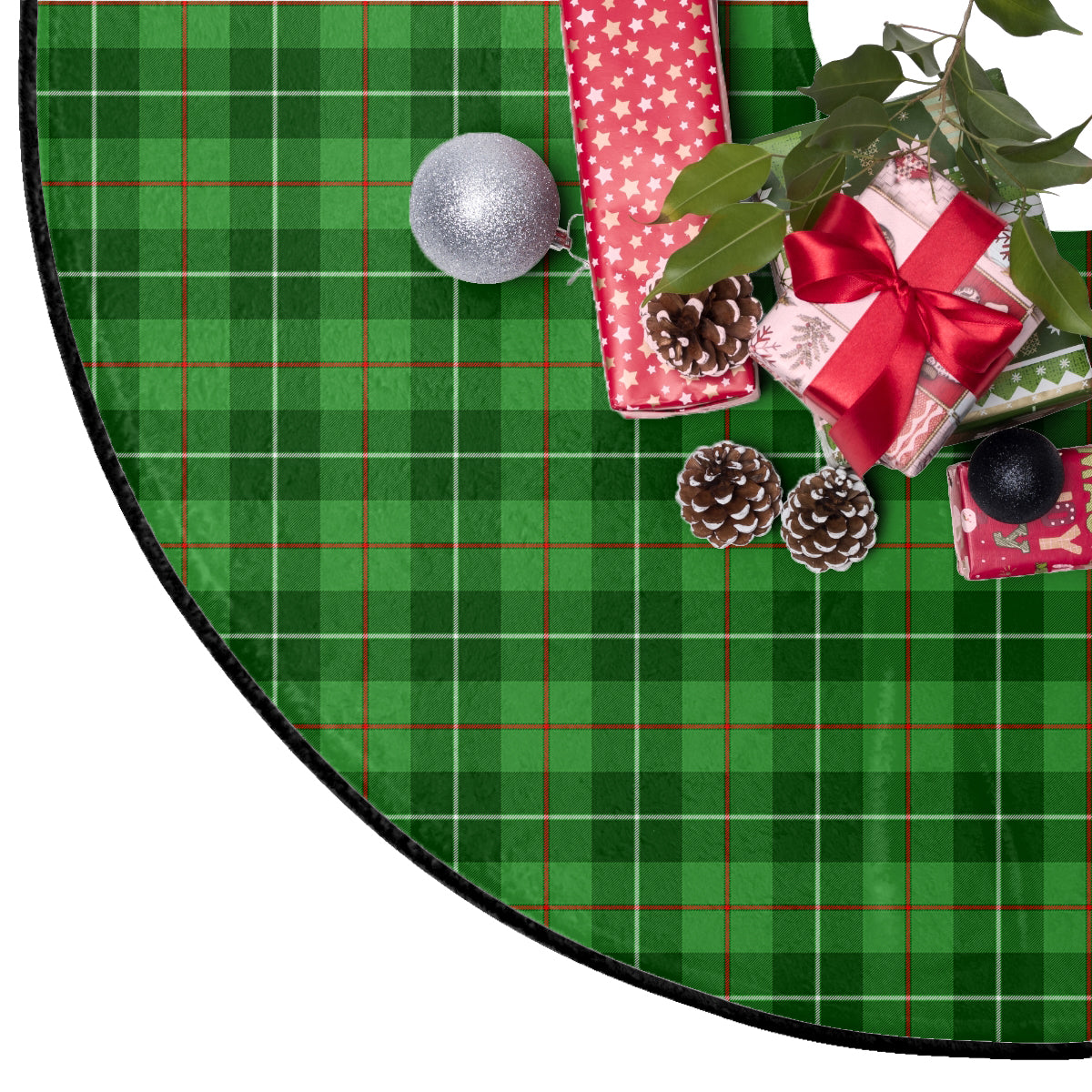 Clephan Tartan Plaid Christmas Tree Skirt