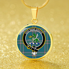 Crichton (Creighton) Ancient Tartan Crest Circle Necklace