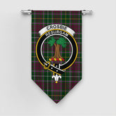 Crosbie Tartan Crest Gonfalon