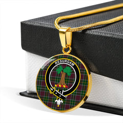 Crosbie Tartan Crest Circle Necklace