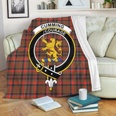 Cumming Hunting Weathered Tartan Crest Premium Blanket
