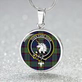 Cunningham Hunting (MacNicol Hunting #2) Modern Tartan Crest Circle Necklace