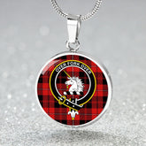 Cunningham Modern Tartan Crest Circle Necklace