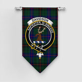Davidson Modern Tartan Crest Gonfalon