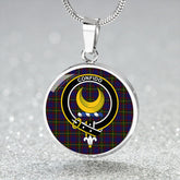 Durie Tartan Crest Circle Necklace