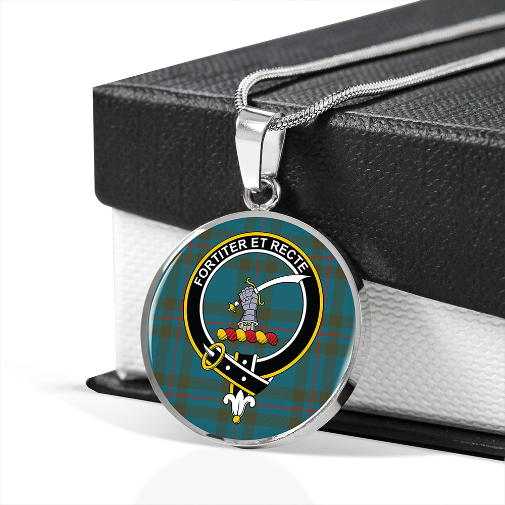 Elliot (Ellot) Ancient Tartan Crest Circle Necklace