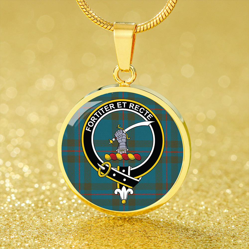 Elliot (Ellot) Ancient Tartan Crest Circle Necklace