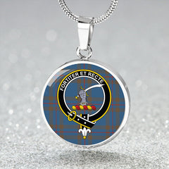 Elliot (Ellot) (Clans Originaux) Ancient Tartan Crest Circle Necklace