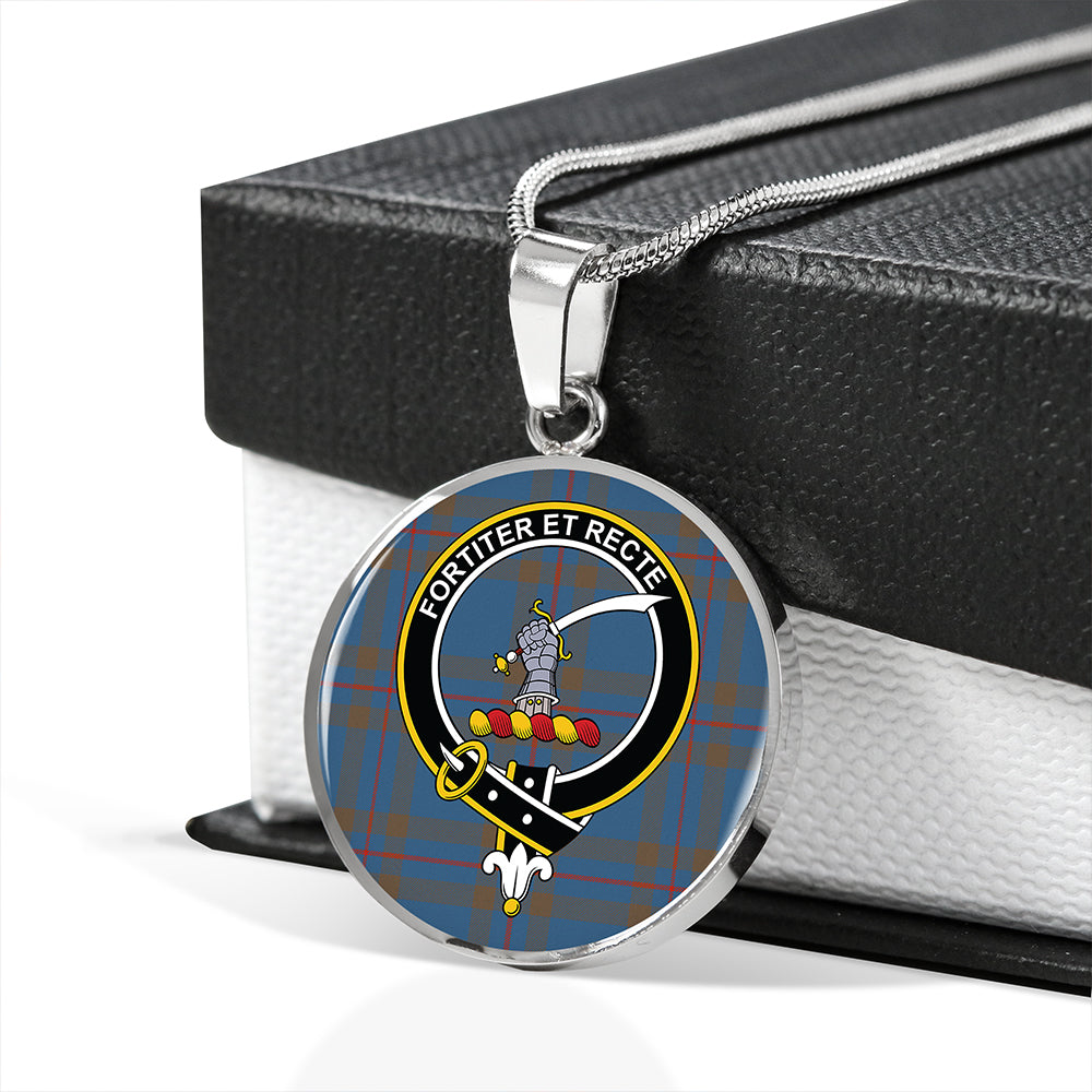 Elliot (Ellot) (Clans Originaux) Ancient Tartan Crest Circle Necklace