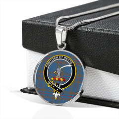 Elliot (Ellot) (Clans Originaux) Ancient Tartan Crest Circle Necklace