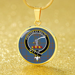 Elliot (Ellot) (Clans Originaux) Ancient Tartan Crest Circle Necklace