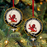 Farquharson Tartan Crest Wood Acrylic Ornament