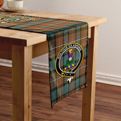 Ferguson Weathered Tartan Crest Table Runner
