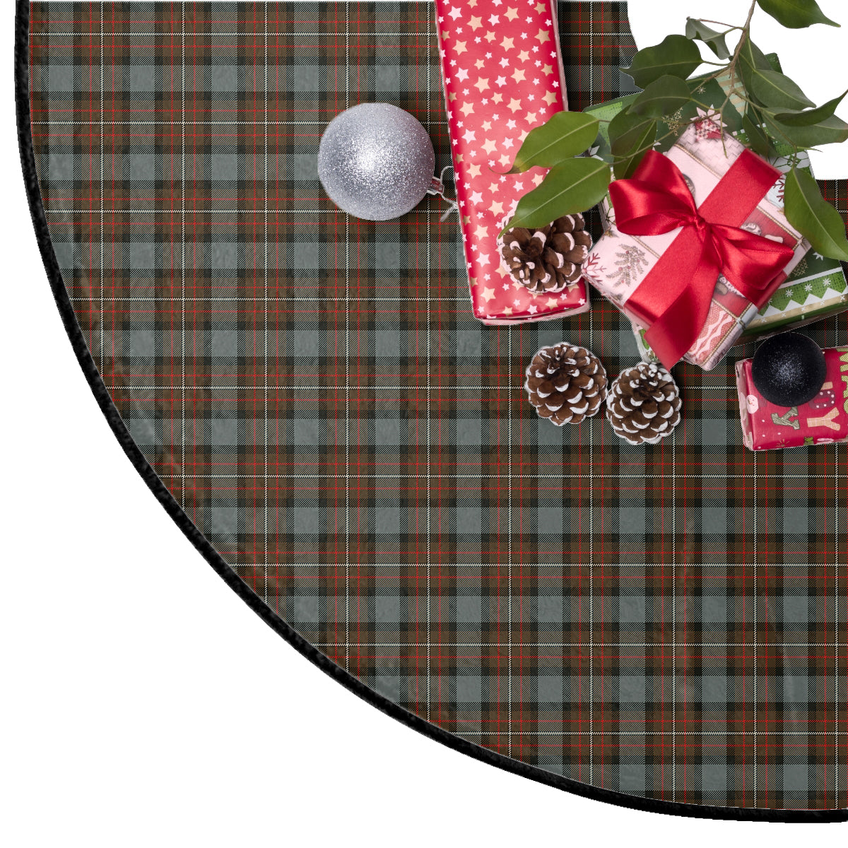 Ferguson Weathered Tartan Plaid Christmas Tree Skirt