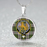 Firth of Tay (Gillies Dress) Ancient Tartan Crest Circle Necklace