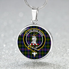 Fleming Tartan Crest Circle Necklace