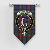 Fletcher of Dunans Tartan Crest Gonfalon