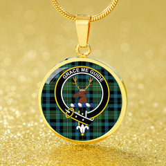 Forbes Old Ancient Tartan Crest Circle Necklace
