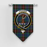 Fraser Hunting Ancient Tartan Crest Gonfalon