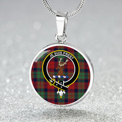 Fraser of Altyre Modern Tartan Crest Circle Necklace