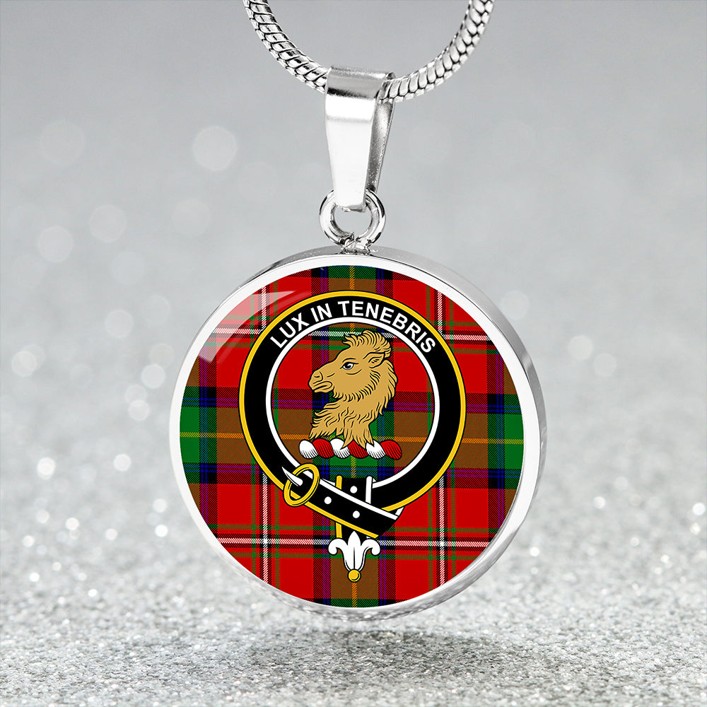 Fullerton Tartan Crest Circle Necklace