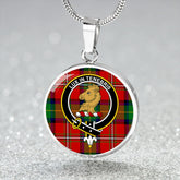 Fullerton Tartan Crest Circle Necklace