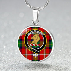 Fullerton Tartan Crest Circle Necklace