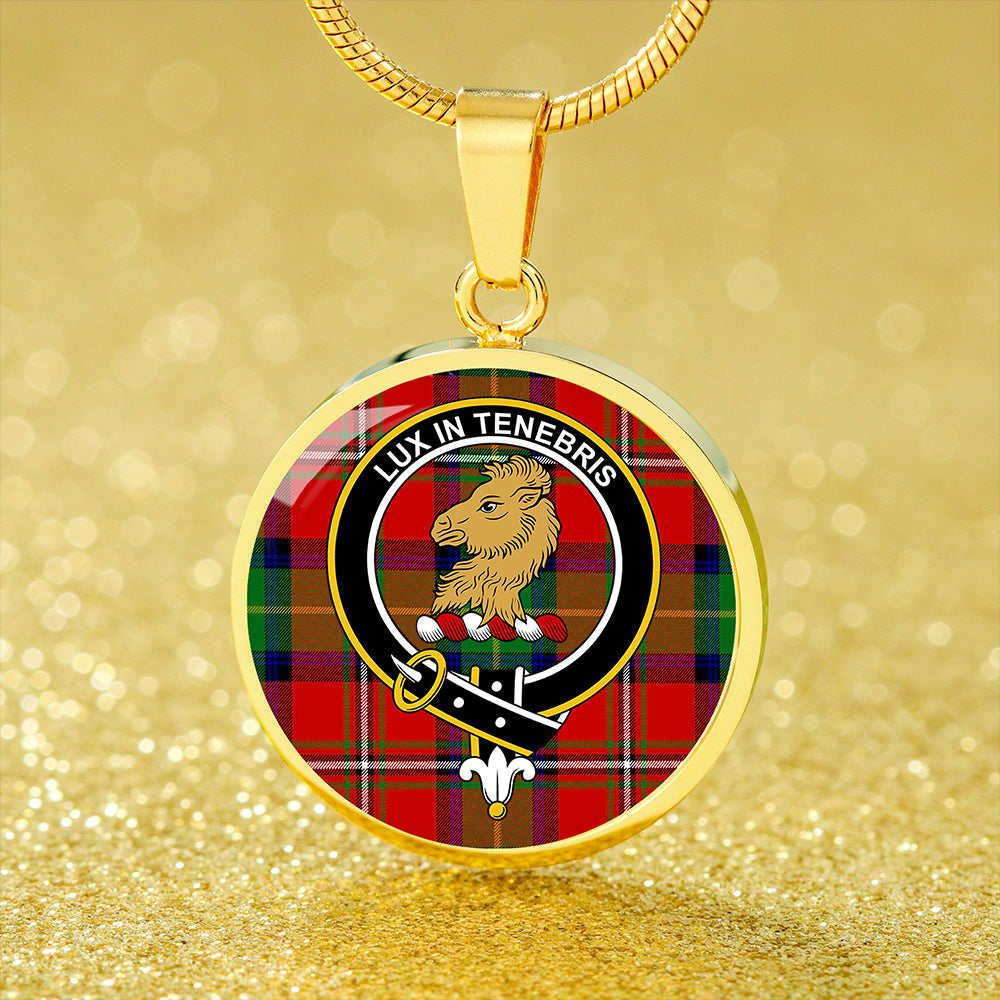 Fullerton Tartan Crest Circle Necklace