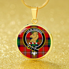 Fullerton Tartan Crest Circle Necklace