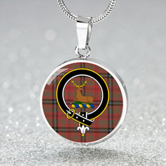 Fulton 1999 Weathered Tartan Crest Circle Necklace