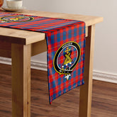 Galloway Red Tartan Crest Table Runner