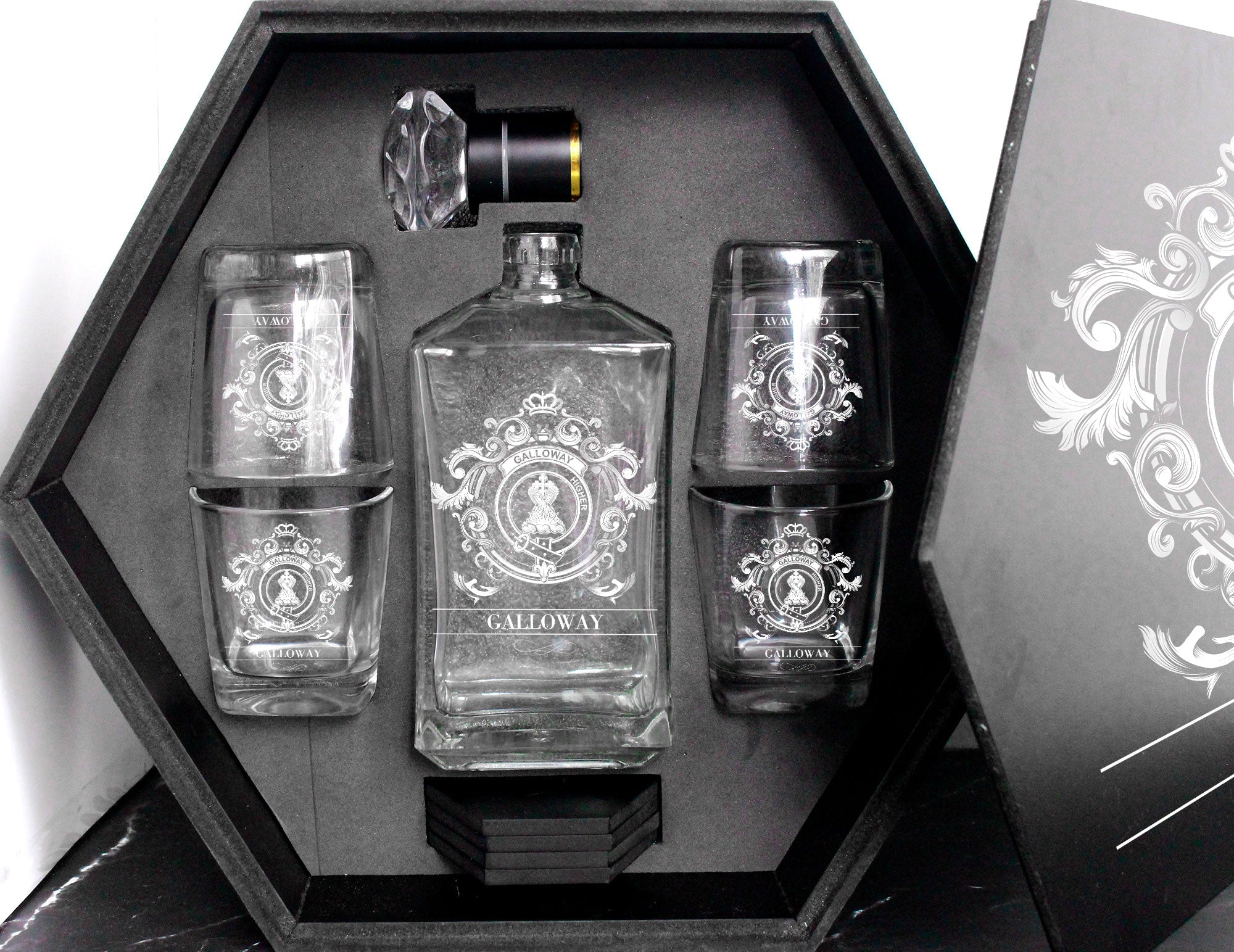 Galloway Tartan Clan Decanter Set