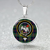 Gammell 1978 Modern Tartan Crest Circle Necklace