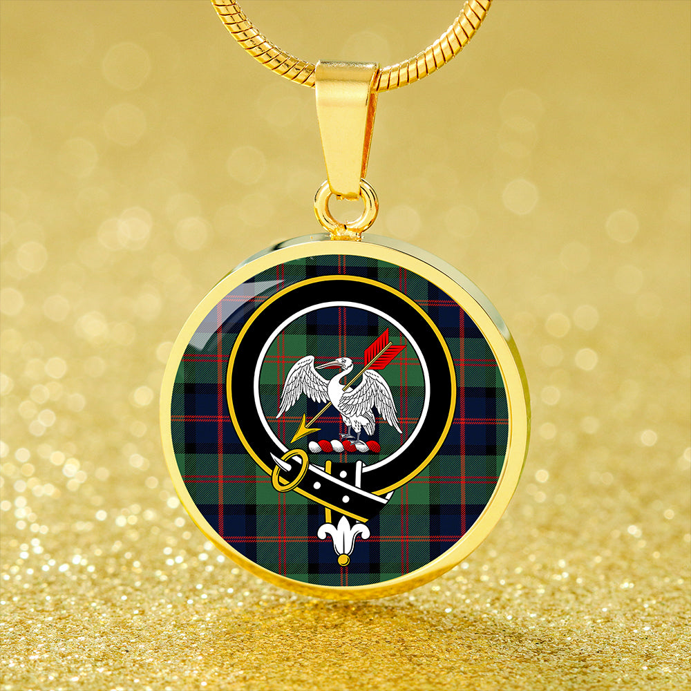 Gammell 1978 Modern Tartan Crest Circle Necklace
