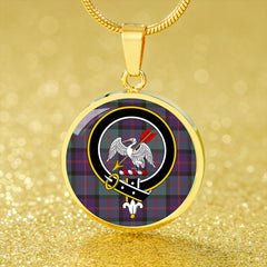 Gammell 1978 Weathered Tartan Crest Circle Necklace