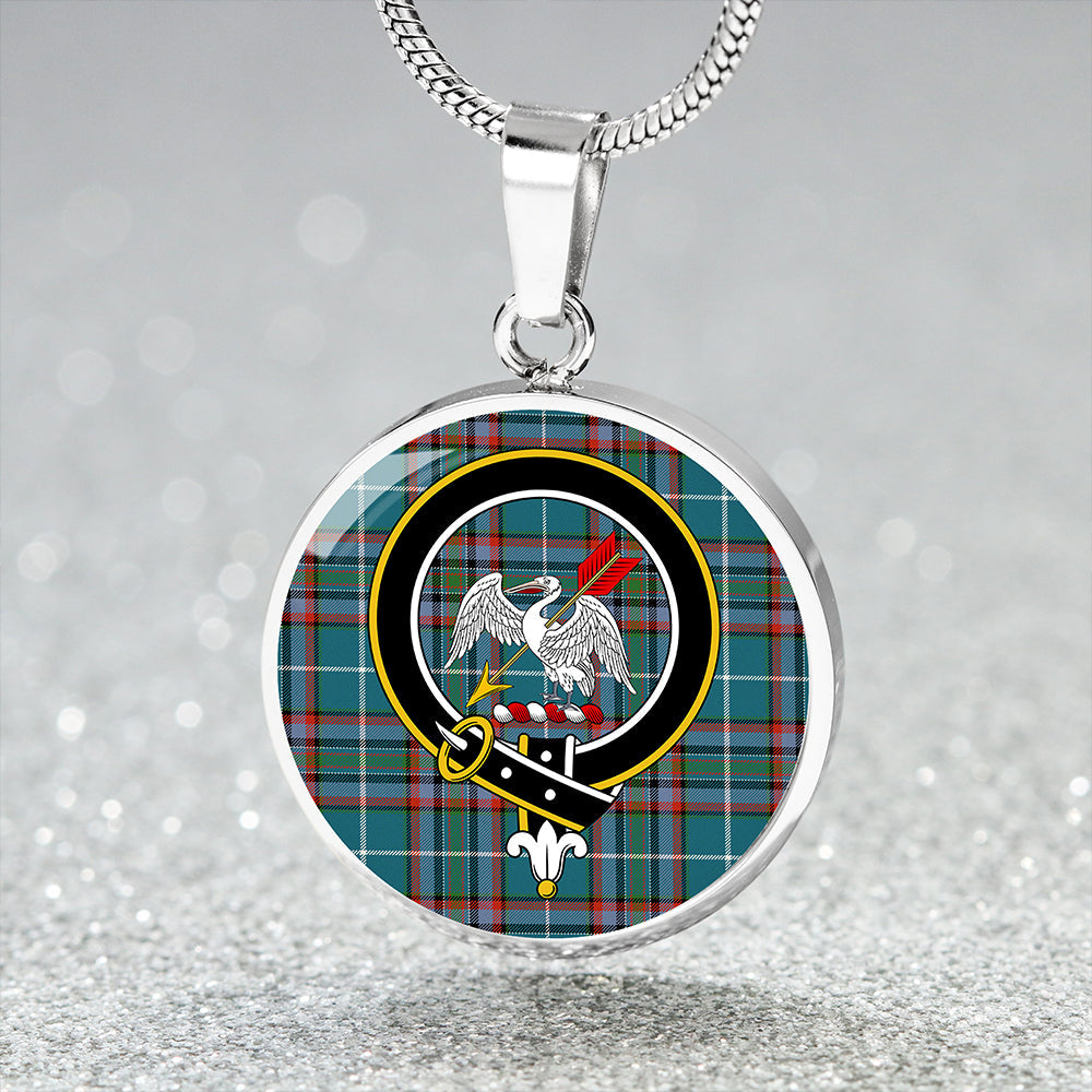 Gammell Dress Ancient Tartan Crest Circle Necklace