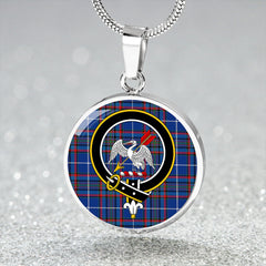 Gammell Dress Modern Tartan Crest Circle Necklace