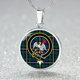 Gammell Modern Tartan Crest Circle Necklace