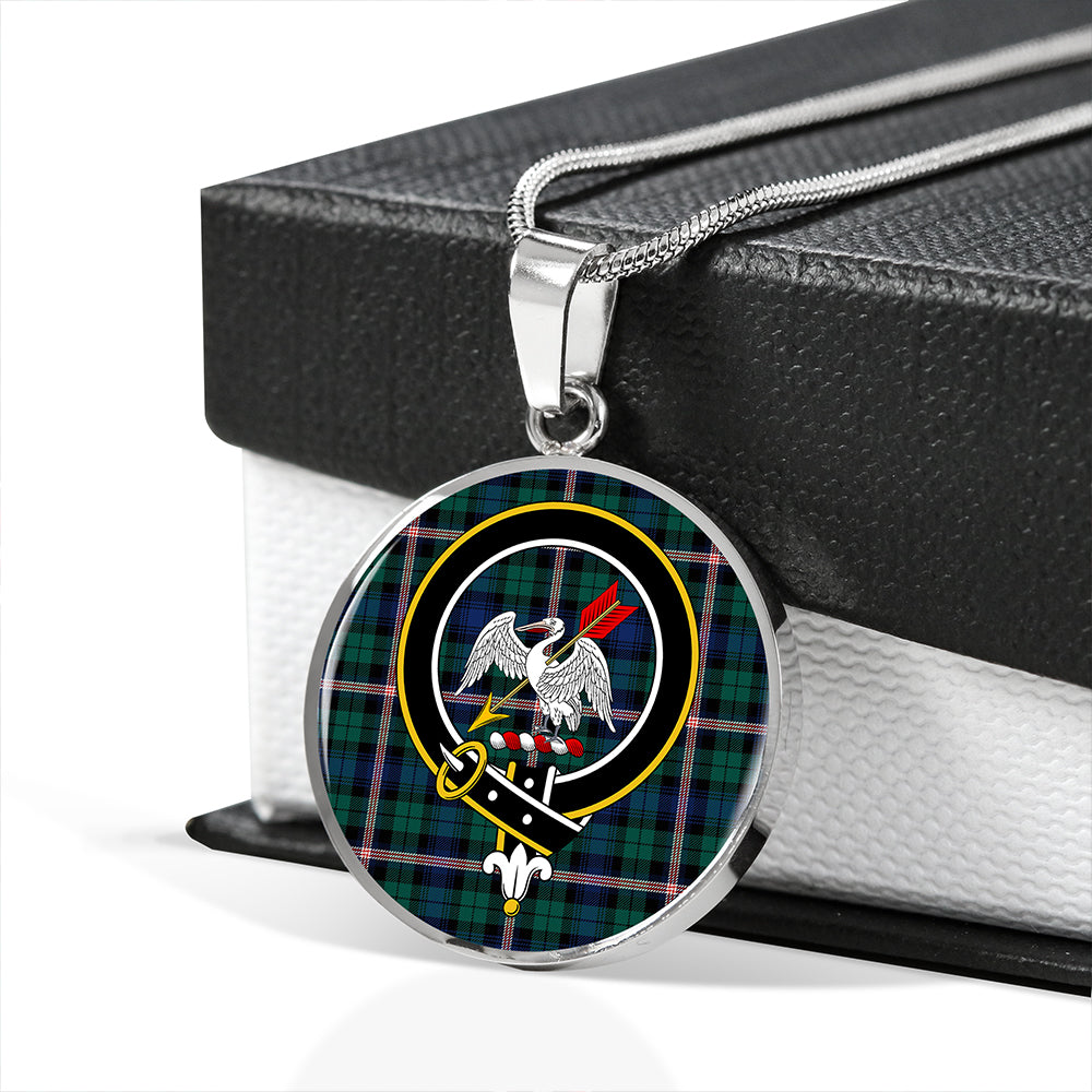 Gammell Modern Tartan Crest Circle Necklace