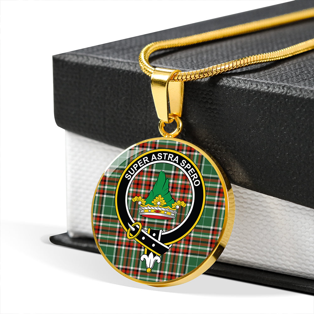 Gayre Bodyguard Ancient Tartan Crest Circle Necklace