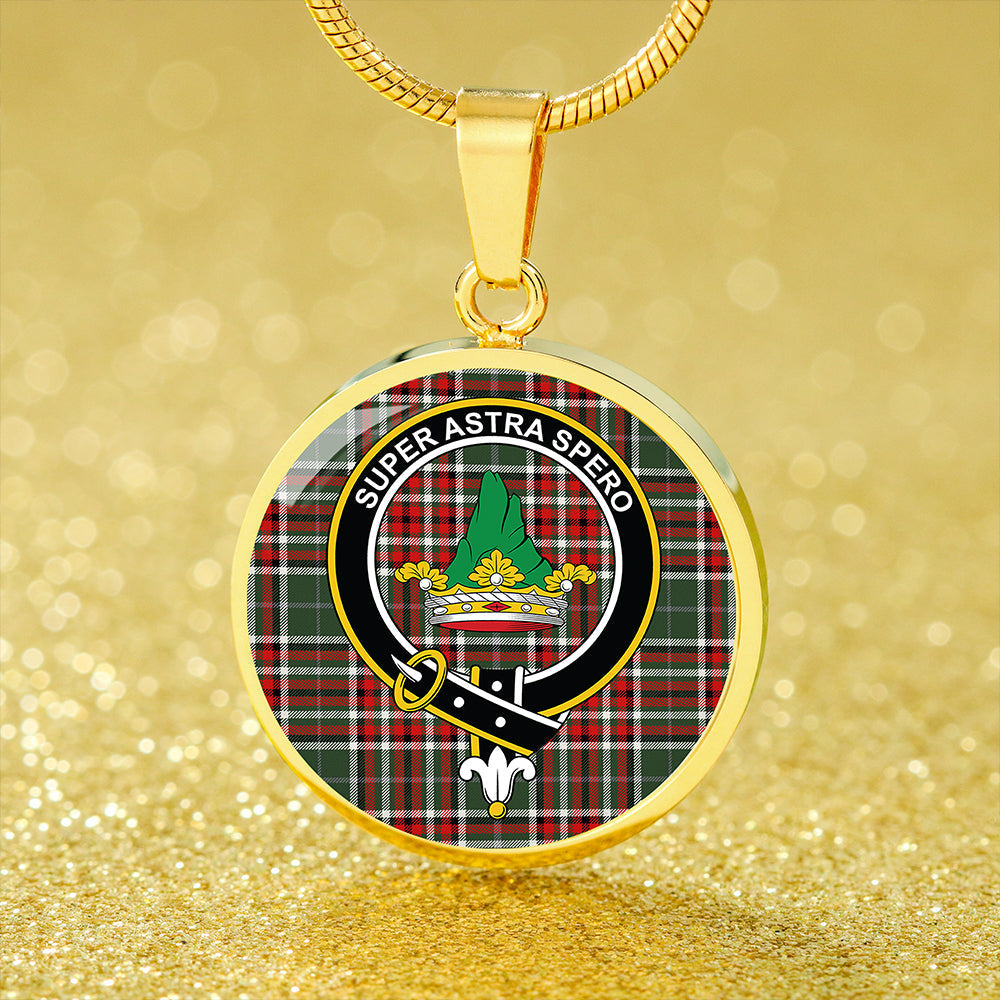 Gayre Bodyguard Modern Tartan Crest Circle Necklace
