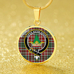 Gayre Bodyguard Modern Tartan Crest Circle Necklace