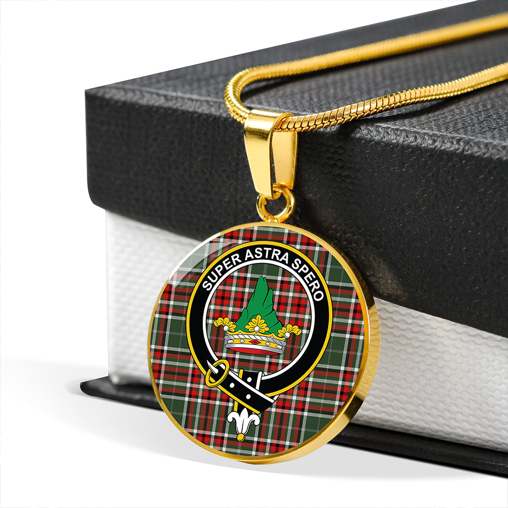 Gayre Bodyguard Modern Tartan Crest Circle Necklace