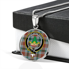 Gayre Dress #2 Modern Tartan Crest Circle Necklace