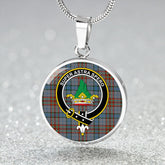 Gayre Hunting Ancient Tartan Crest Circle Necklace