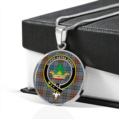 Gayre Hunting Ancient Tartan Crest Circle Necklace