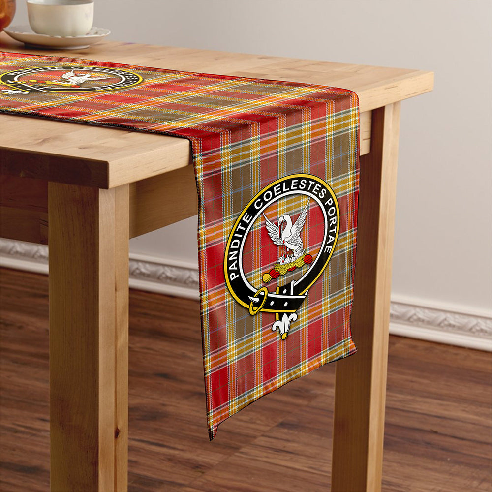 Gibson (Gibbs) Weathered Tartan Crest Table Runner